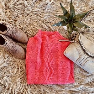 ❤️LOFT Cable Knit Mock Neck Sweater